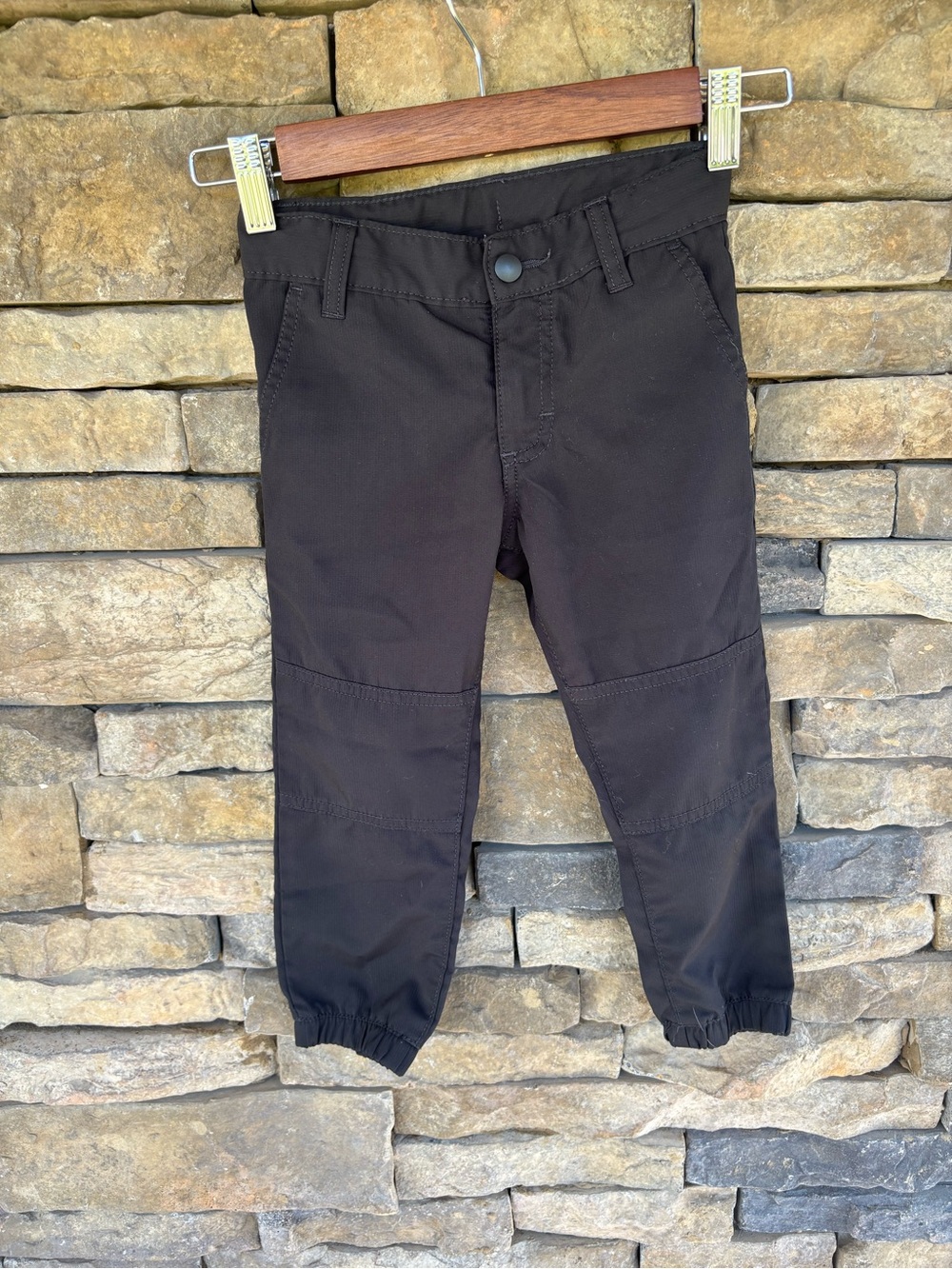 Wrangler‎ Black Kids Casual Joggers with Knee Panels
